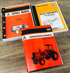 Allis Chalmers 185 Tractor Service Manual Parts Operators Owners Repair Shop