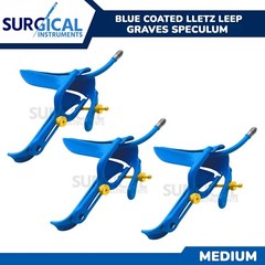 3 Pcs LLETZ LEEP Graves Vaginal Speculum Medium Gynecology Blue German Grade