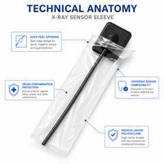 500PCS/Box Dental X-Ray Sensor Covers Disposable Sensor Sleeves BRITEDENT