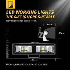 Fit John Deere Gators 835M, 835R, 865M, 865R 12V 2PCS 6″ INCH LED work light Bar