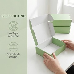 12x9x4 inch Shipping Boxes Set of 6 Green, Inner Size 11.6×8.6×3.6 inch Cardb…