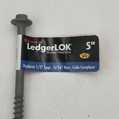 NEW!! 75-Pack FastenMaster LedgerLOK 5” Structural Wood Screws – FMLL005