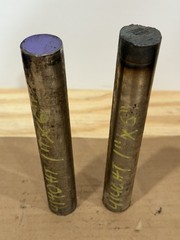 4140 Hot Rolled Steel Bar Round Stock Heat Treated 1” OD x ~6” Lot of 2