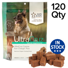 UltraCruz Canine Iron Charge Plus Supplement for Dogs, 120 Tasty Chews
