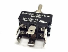 30 Amp Double Pole Double Throw 3 Position On-Off-On Toggle Switch – 28E-MTD