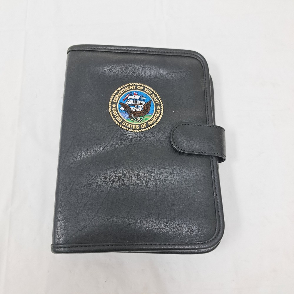 US Department of the Navy 3 Ring Planner Organizer Binder Snap Closure