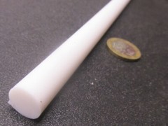 Teflon PTFE Virgin White Rods (1/2) .500″ Diameter x 12″ Long, 2 Pcs, 2 Ft Total