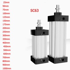 Standard Pneumatic Air Cylinder SC63x25/50/75/100/125/150/175/200/250/300-1000mm