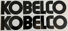 Kobelco Equipment – 12” Inch Sticker Decal Logo – Set Of 2 Black Excavator