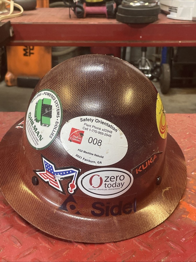 Vintage MSA Skullgard Brown Hard Hat