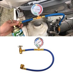 R134A Car AC Refrigerant Charging Hose Kit with Gauge 3/8″ x 6′ Length Air