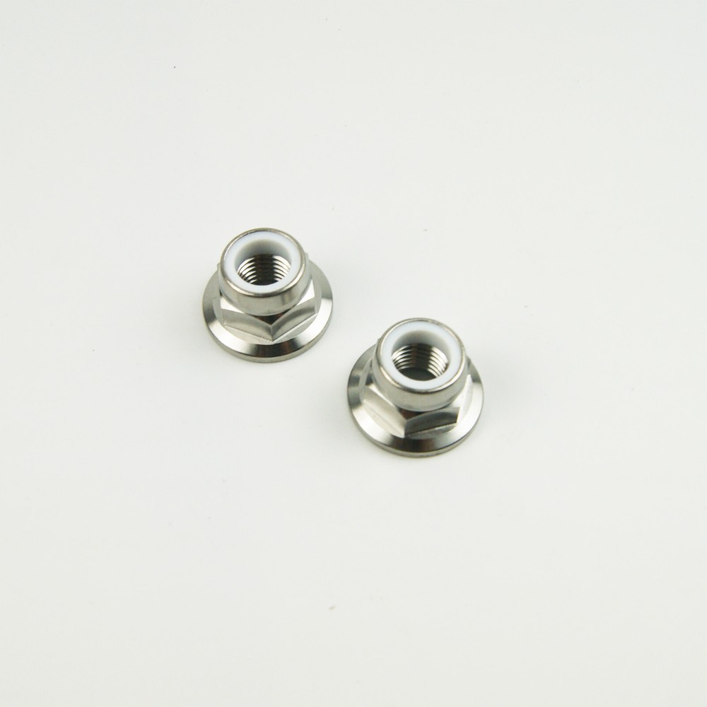 DIN6926 Gr5 Titanium Alloy Flange Ti Nuts With Nylon Lock Fastener Hex M6 M8 M10