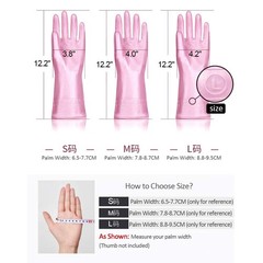 Alimat PluS 3 Pack Reusable Cleaning Gloves Latex Free, Dishwashing Gloves wi…
