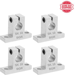 BGR 4 PCS SK10 Aluminum Linear Motion Rod Rail Clamping Guide Support 10mm Shaft