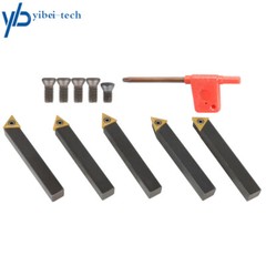 5 Pieces 1/2 “lathe indexable carbide insert Bits+turning tool bit holder kit