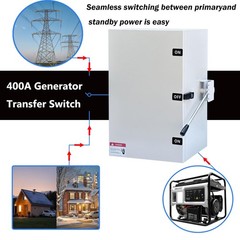 400A Generator Transfer Switch 96000W high-Power Double-Throw Safety 120V/240V