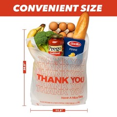 Bellin 1000 Bags T-Shirt Thank You Plastic Grocery Store Shopping Carry Out Bags