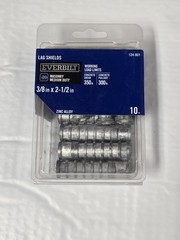 (10-Pk) Everbilt Long Lag Shields Zinc-Alloy 3/8″ x 2-1/2″ 803612