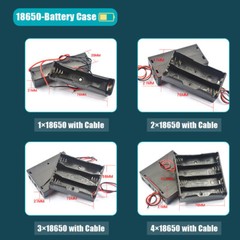 Batteries Box Case Storage With Wire Switch 1 ~ 8 x AA/AAA/18650 Battery Holder