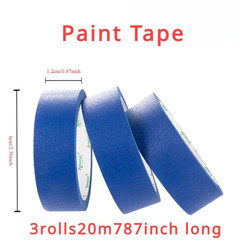 3 Rolls Blue Painter’s Tape 2 Inch x 60 Yards 5.5 Mil Masking Tape Clean Removal