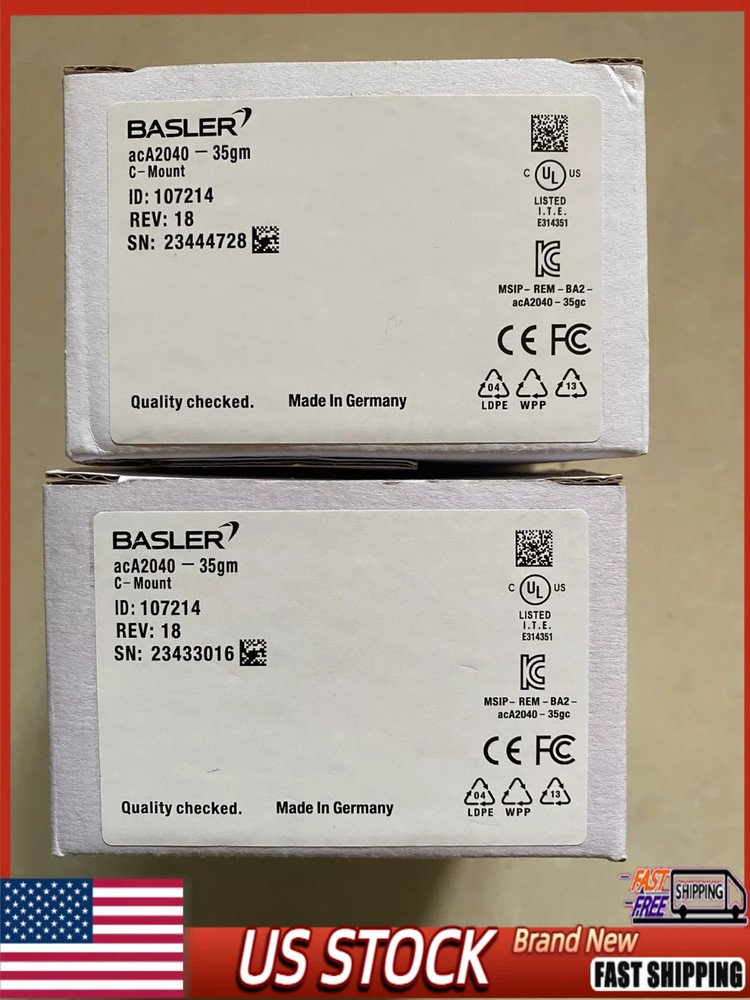 Brand New Basler acA2040-35gm Industrial Camera Original Rapid Delivery