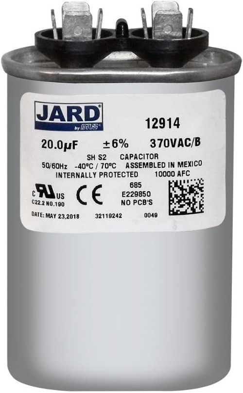 Oval Motor Run Capacitor 20 mfd 370V 20uf VAC Volt