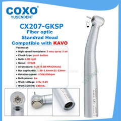 COXO Dental Turbine Fiber Optic High Speed Handpiece LED Coupler 6 Pin Fit KAVO
