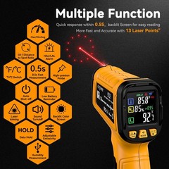 Infrared Laser Temperature Gun with Fast Readings for Home and Industrial Use