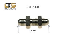 JIC Bulkhead Fitting #10 Male JIC 2700-10-10 w/Nut 5/8″ Male JIC x 5/8″ Male JIC