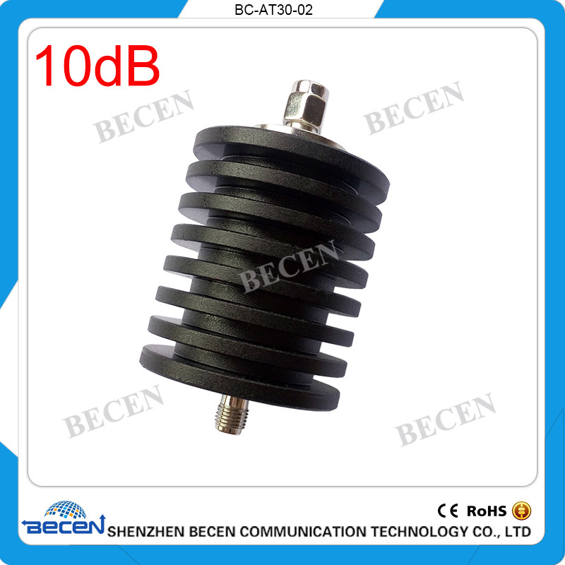 SMA-JK 30W SMA Attenuator 10dB SMA male to female DC-3GHZ 50ohm RF coaxial Power