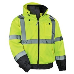 Unisex-Adult 3-in-1 Hi-Vis Winter Bomber Jacket, Lime, Large US