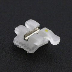 Orthodontic Ceramic Brackets w/Metal Slot 022 018 Roth MBT 3 Hook Braces Clarity