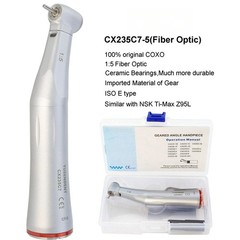 COXO Dental Electric Handpiece Contra Angle 1:1 1:5 45° Surgical Fiber Optic LED