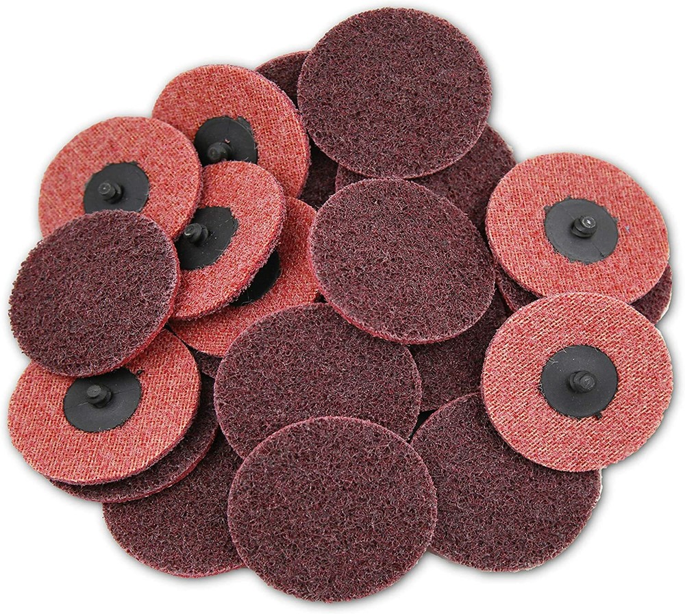 25PC 3 inch Medium Surface Conditioning Roll Lock Sanding Disc Die Grinder Drill