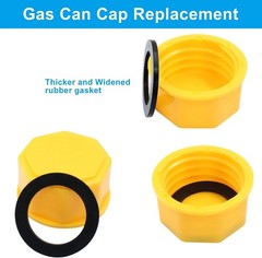 5 Gallon Gas Can Cap Replacement, 6 Pcs Coarse Thread Plastic Caps, Universal Fi