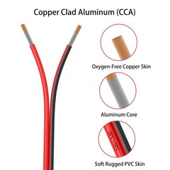 20 Gauge 2 Conductors 30FT Electrical Wire, Red Black Cable, Flexible Low Vol…