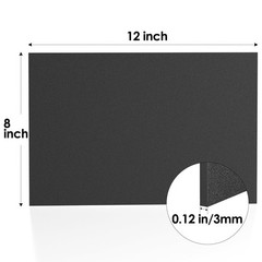 ABS Plastic Sheet 1/8 Inch Thick (3mm) – 12″ x 8″, Black Waterproof Rigid The…