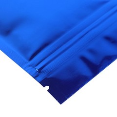 100/1000/2000 Glossy Blue Mylar Foil Food Storage Resealable Zipper Flat Pouch