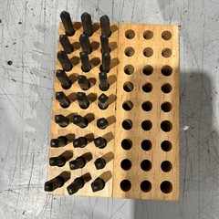 🔥Young Bros Gruv-Grip 1/32″ Steel Stamps A-Z Full Set Reversed L.H. , New🇺🇸