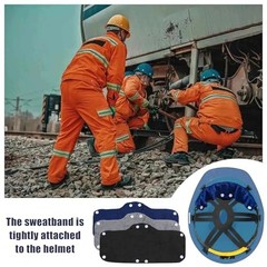 24 Pcs Washable Hard Hat Sweatbands – Cotton Liner for Safety Helmets, Dark Blue