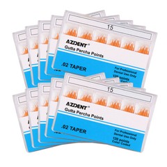 AZDENT Dental Gutta Percha Points Taper 0.02/0.04/0.06 15#-40# For Endo Use