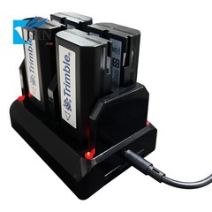 4pcs 2600mah 54344 Batteries & Charger Compatible for Trimble 5700 5800 R8 R7 R6