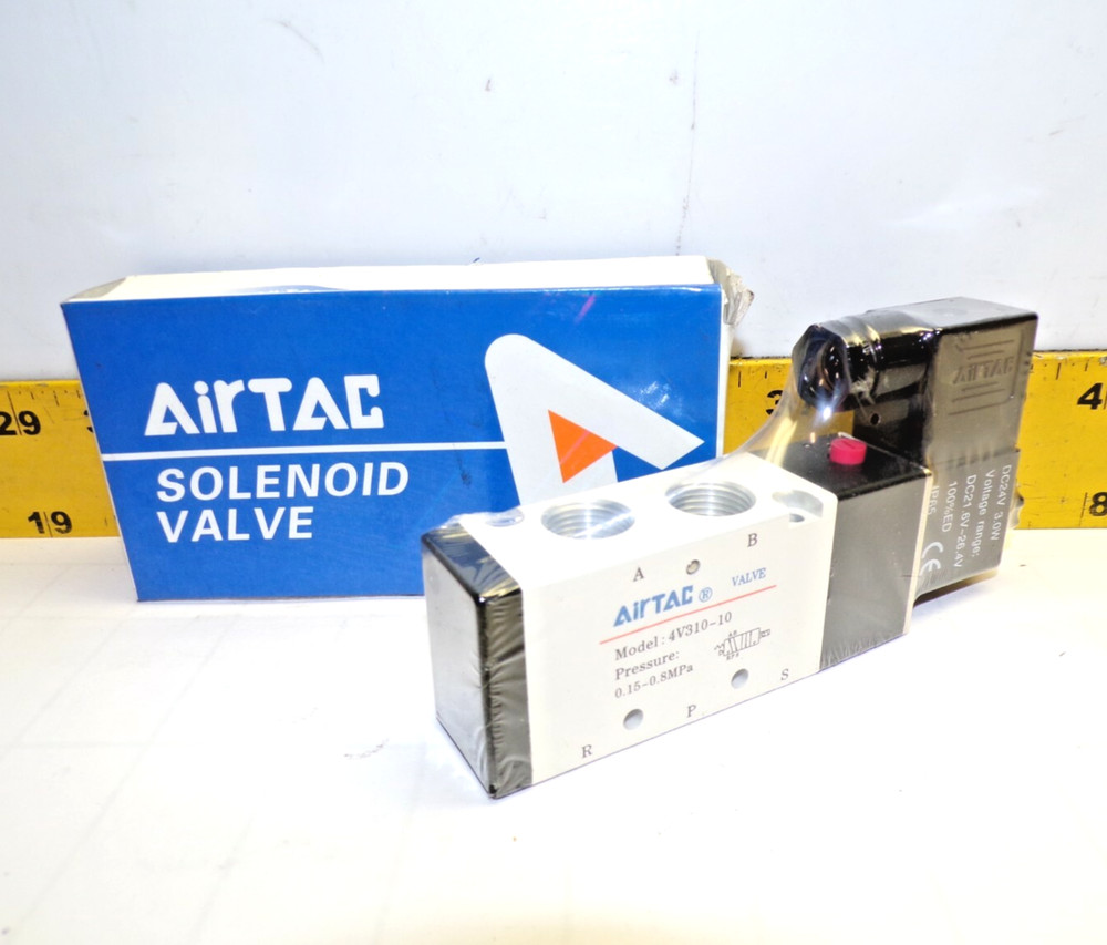 New Airtac Solenoid Valve Pressure 0.15~0.8MPa 24 VDC Coil 4V31010B