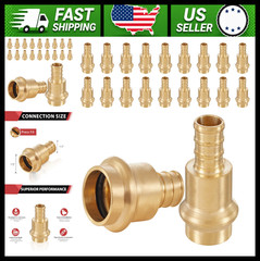 (Pack of 20) EFIELD 1/2″ Copper Press X 1/2″ PEX Crimp Coupling Brass Adapters