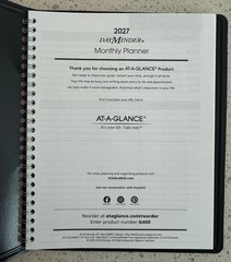 At-A-Glance 2027 Planner Monthly 7″ x 8.75″ Unruled Daily Blocks DayMinder Black