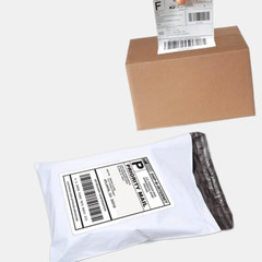 500-4000 Fanfold 4 x 6 Direct Thermal Labels White Perforated Shipping Labels