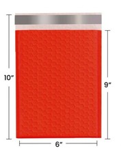 6”x9” Red Poly Bubble Mailers Bags Mailer Padded Envelope