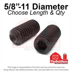 5/8″-11 Alloy Cup Point Allen Socket Set Screw Coarse Black Oxide (Pick Size)