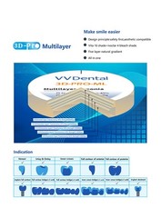 Dental 3D-Pro Multilayer Zirconia Blocks Transmittance 42%-49% Dental Lab Use