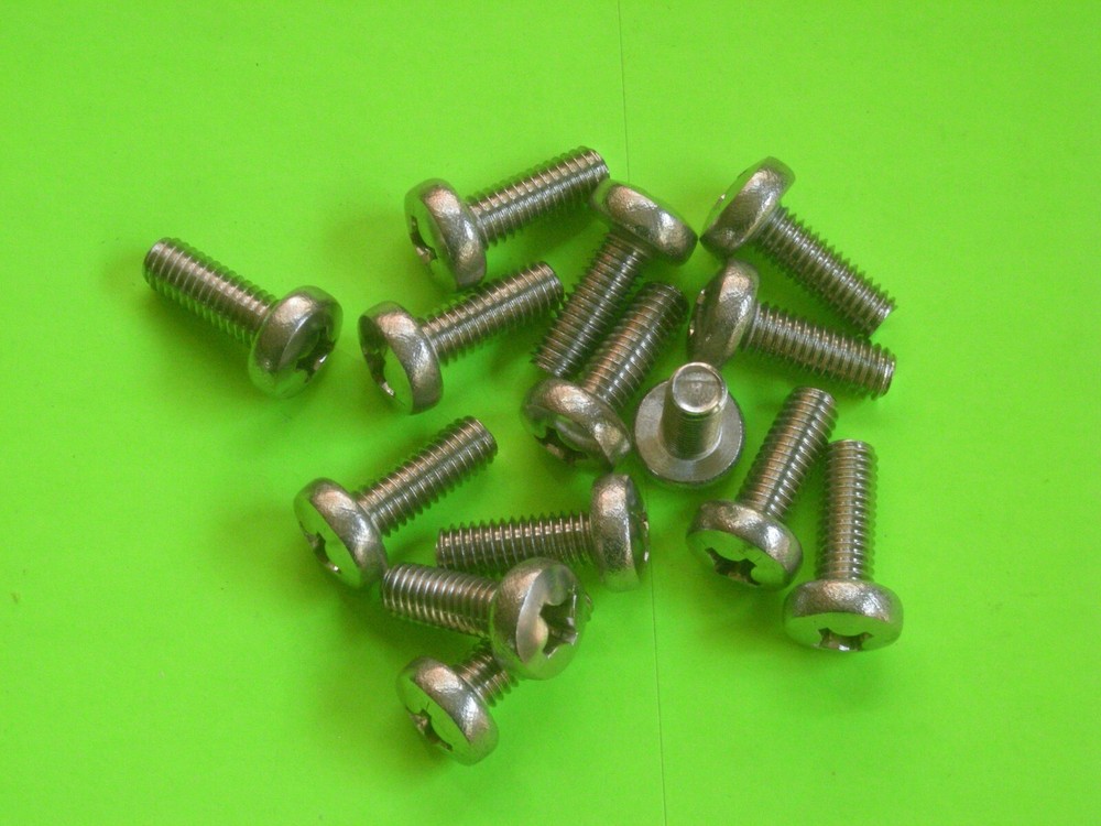 METRIC LICENSE PLATE SCREWS 6X1.0X16 STAINLESS STEEL PHILIPS PAN HEAD QTY 50